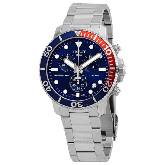 Shop Authentic Tissot Seastar 1000 Chronograph Blue Dial Silver Steel Strap Watch For Men - T120.417.11.041.03 - Luxxuri