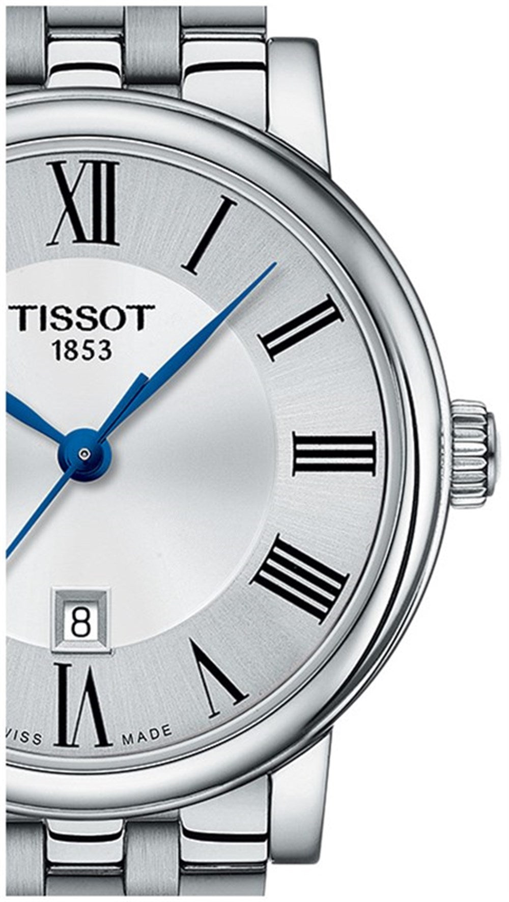 Shop Authentic Tissot Carson Premium Lady Silver Dial Silver Steel Strap Watch For Women - T122.210.11.033.00 - Luxxuri