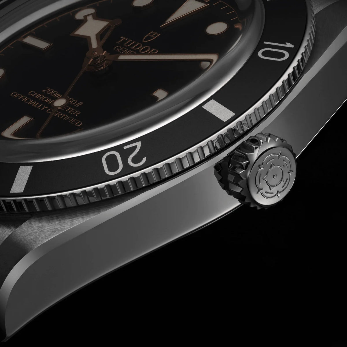 Tudor Black Bay 54 Black Dial Silver Steel Strap Watch for Men - M79000N-0001