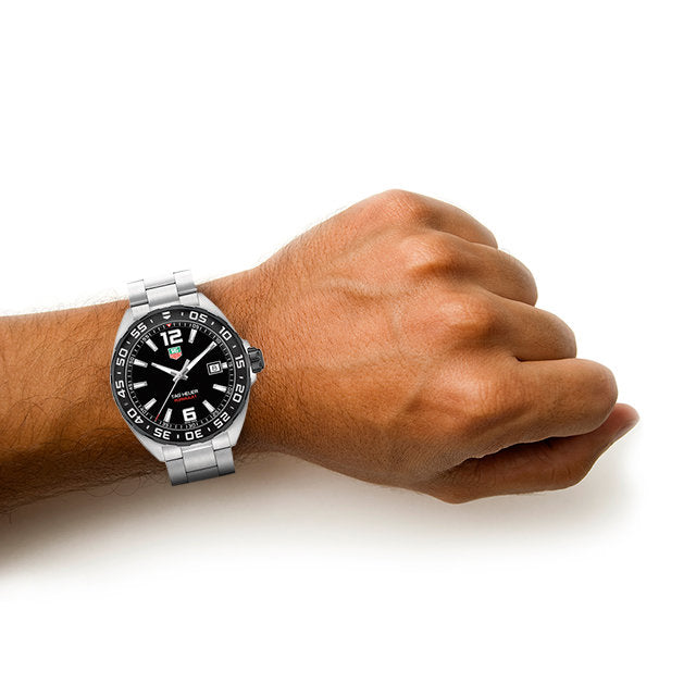 Tag Heuer Formula 1 Quartz 41mm Black Dial Silver Steel Strap Watch for Men - WAZ1110.BA0875