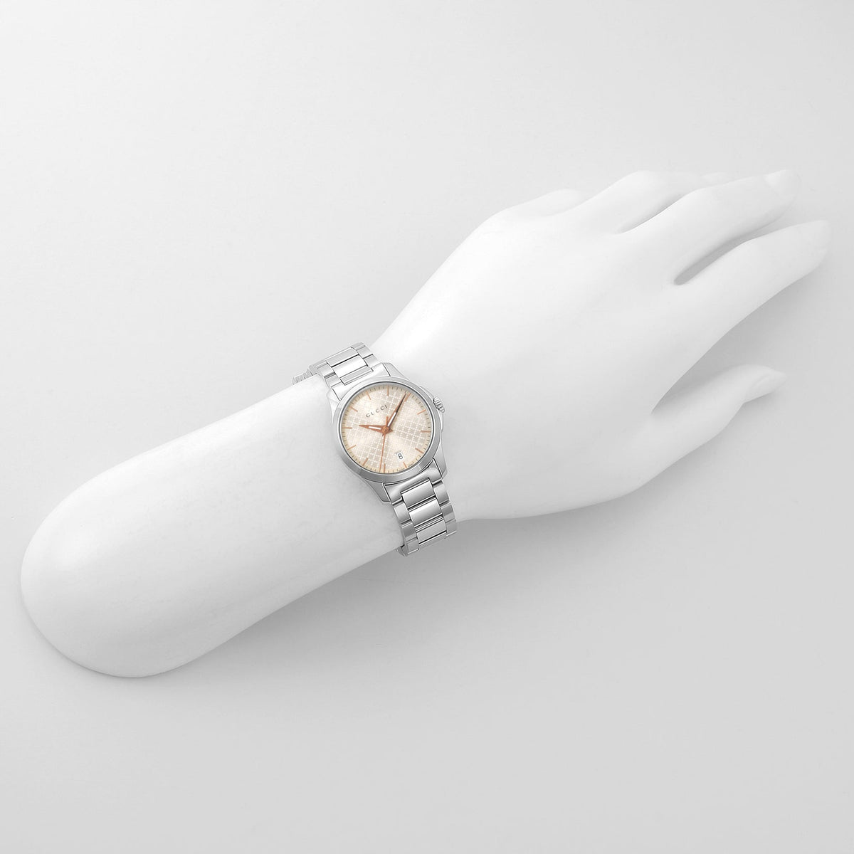 Gucci G Timeless Quartz Champagne Dial 27mm Watch For Women - YA126593