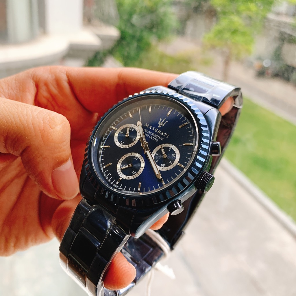 Maserati Blue Edition Collection Blue Dial Blue Steel Strap Watch For Men - R8853100025