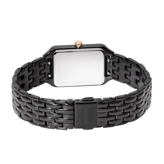 Fossil Raquel Black Dial Black Metal Bracelet Watch for Women - ES5385