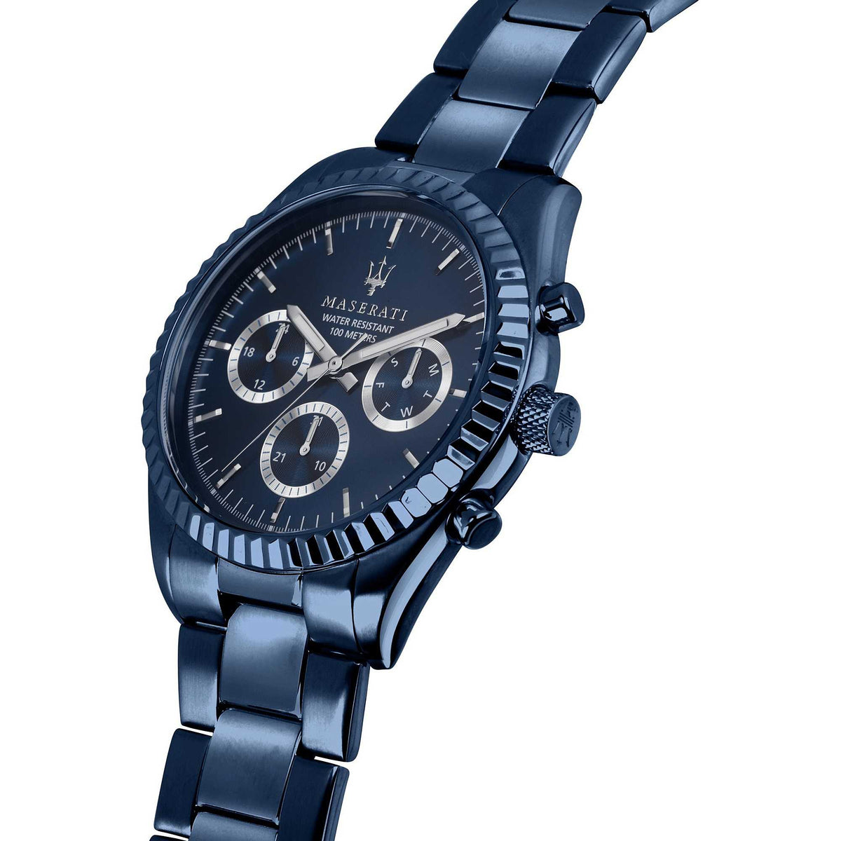 Maserati Blue Edition Collection Blue Dial Blue Steel Strap Watch For Men - R8853100025