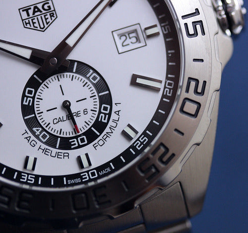 Tag Heuer Formula 1 Automatic 43mm White Dial Silver Steel Strap Watch for Men - WAZ2013.BA0842