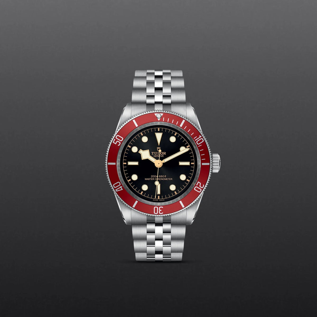 Tudor Black Bay Black Dial Silver Steel Strap Watch for Men - M7941A1A0RU-0003