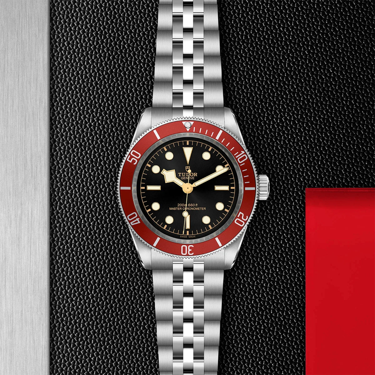 Tudor Black Bay Black Dial Silver Steel Strap Watch for Men - M7941A1A0RU-0003