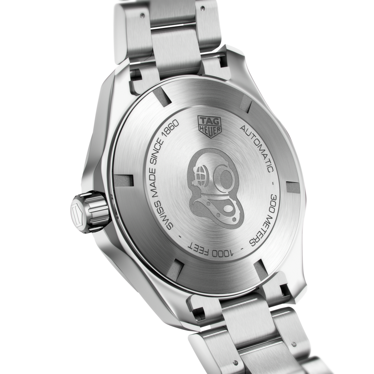 Tag Heuer Aquaracer Automatic Black Dial Silver Steel Strap Watch for Men - WAY2010.BA0927