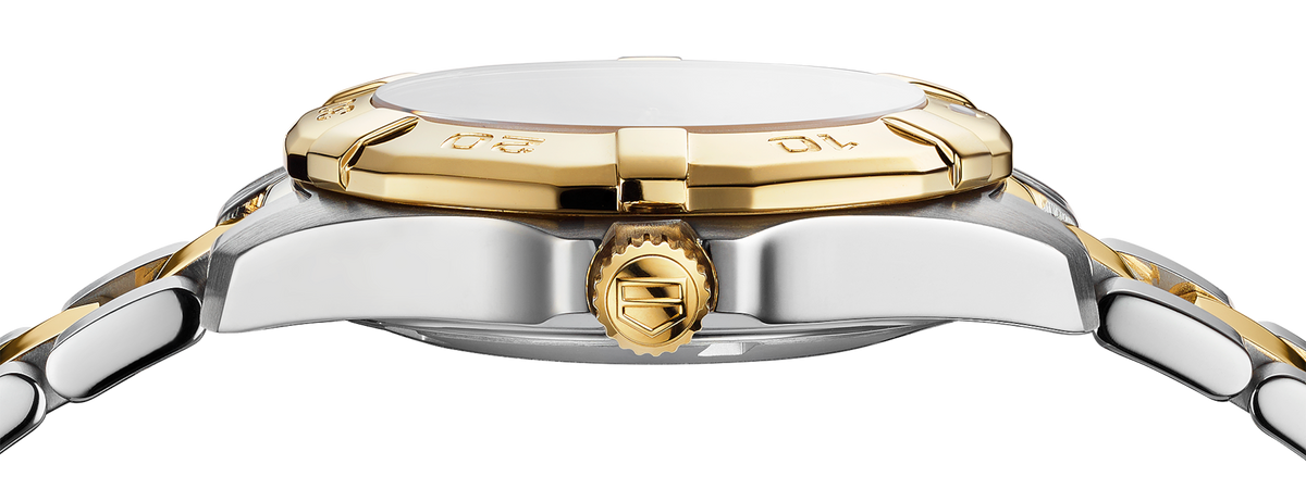 Tag Heuer Aquaracer Mother of Pearl Dial Two Tone Steel Strap Watch for Women - WBD1320.BB0320