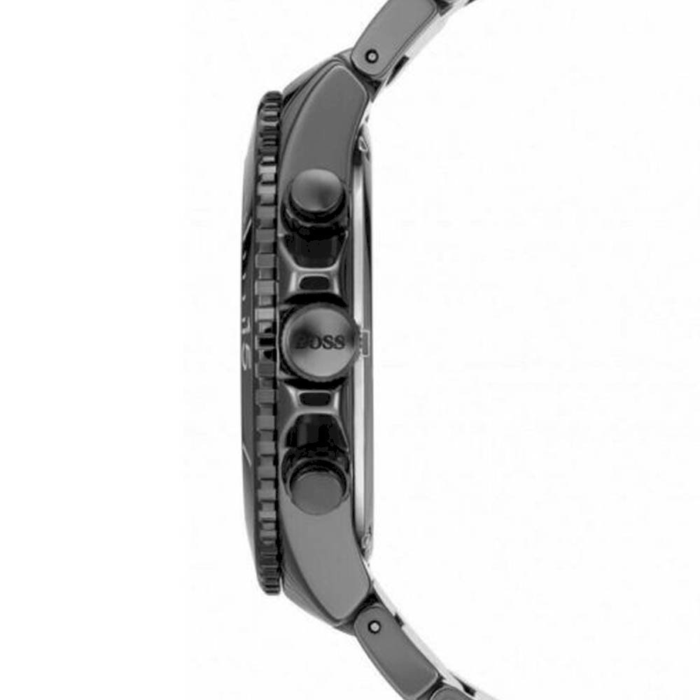 Hugo Boss Ocean Edition Chronograph Navy Blue Dial Black Steel Strap Watch for Men - 1513743