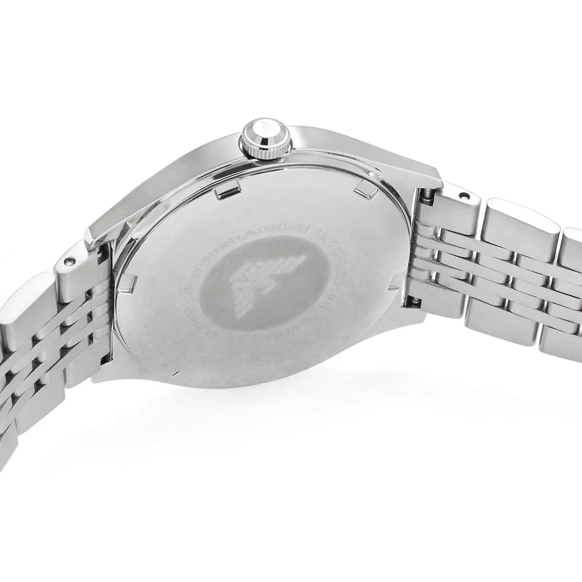 Emporio Armani Zeta Black Dial Silver Steel Strap Watch for Men - AR1977