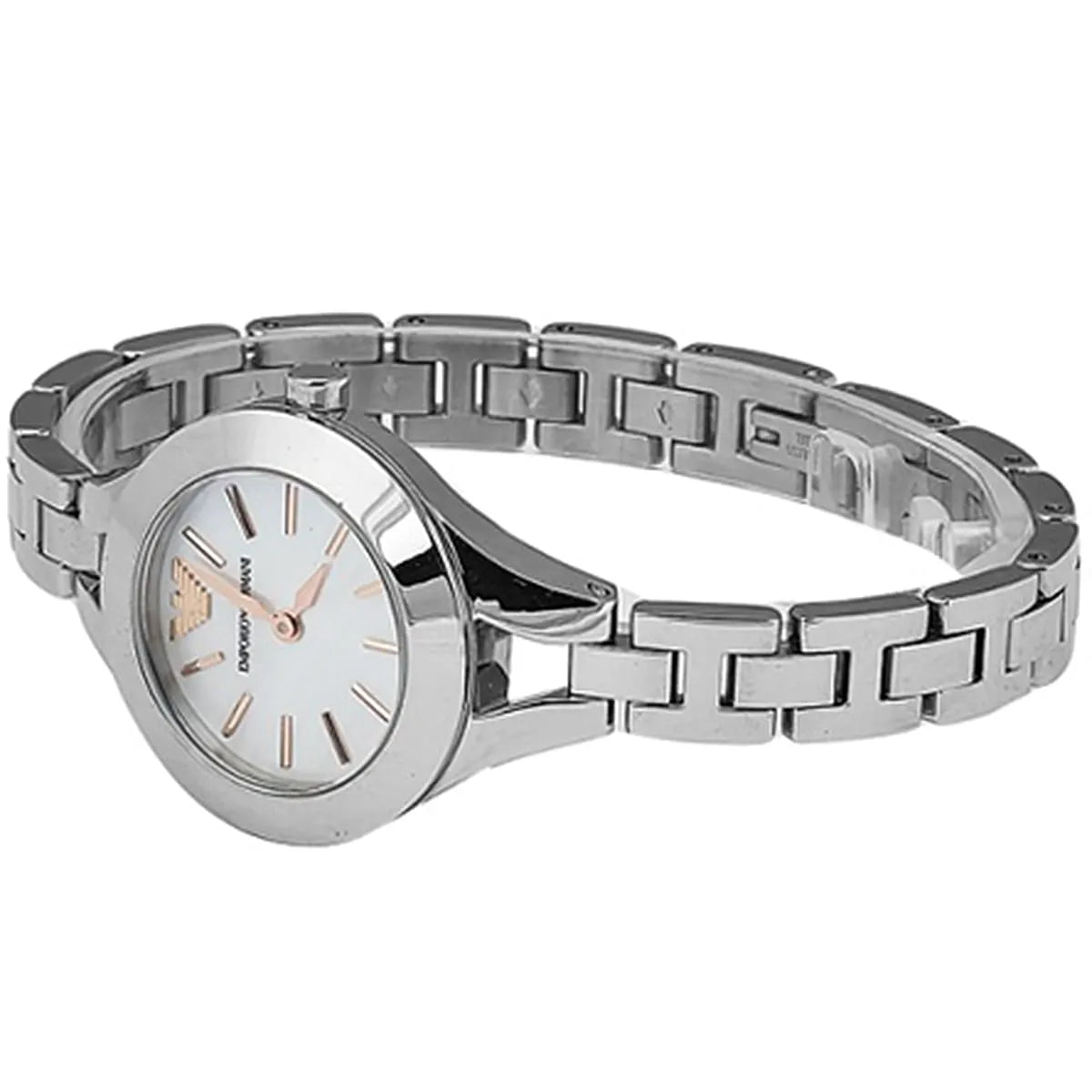 Emporio Armani Chiara Mother of Pearl Dial Silver Steel Strap Watch for Women - AR7425