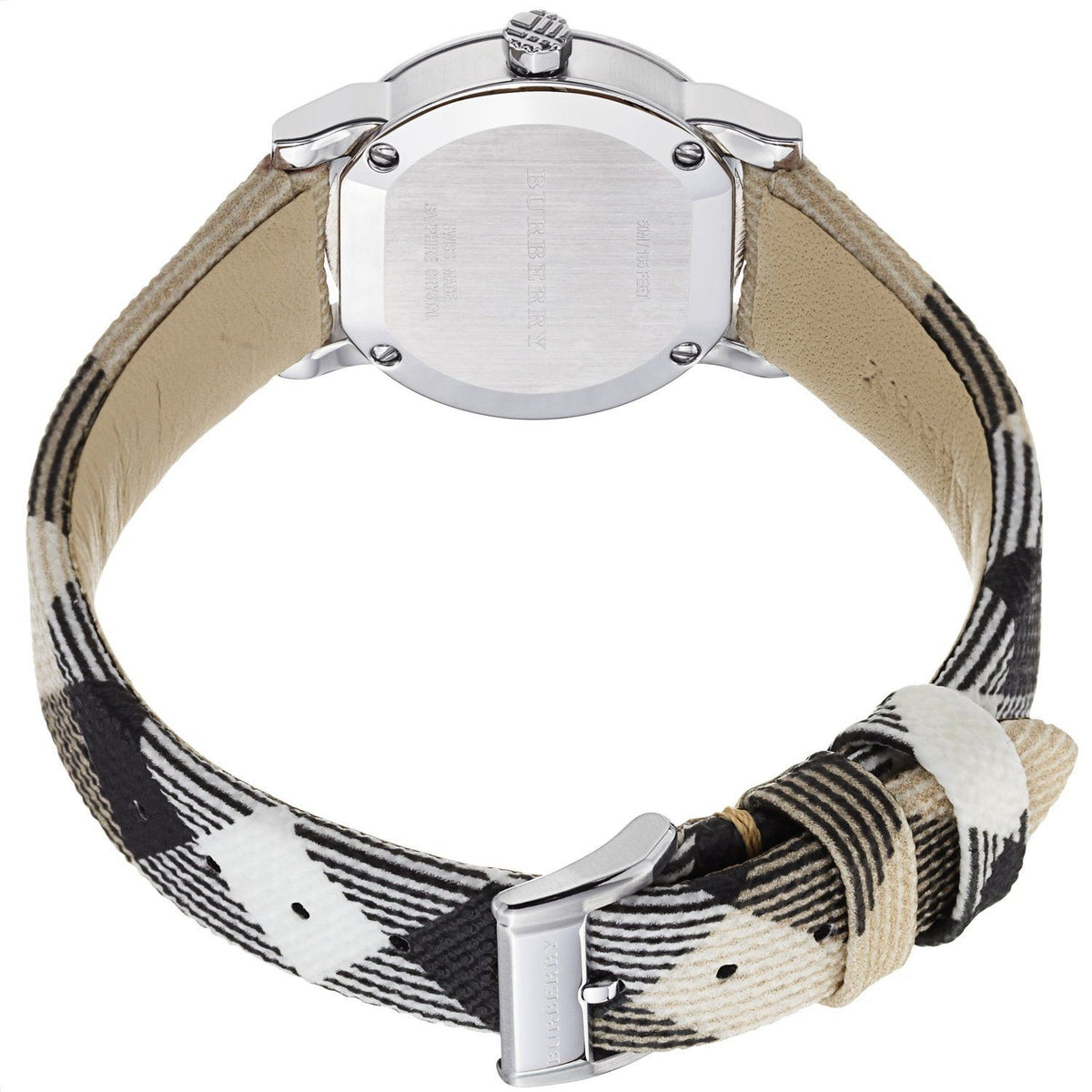 Burberry The City White Dial Brown Leather Strap Watch for Women - BU9113
