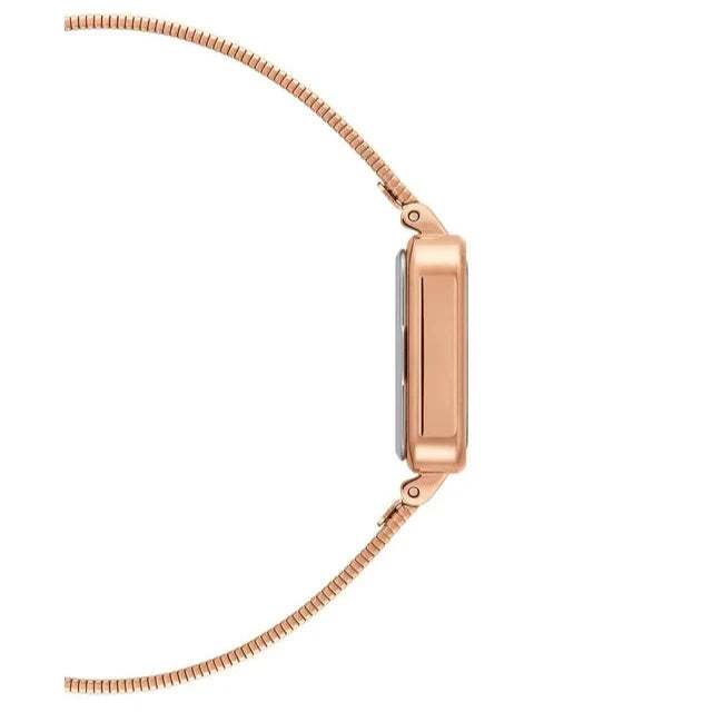 Daniel Wellington Quadro Studio White Dial Rose Gold Mesh Strap Watch For Women - DW00100517