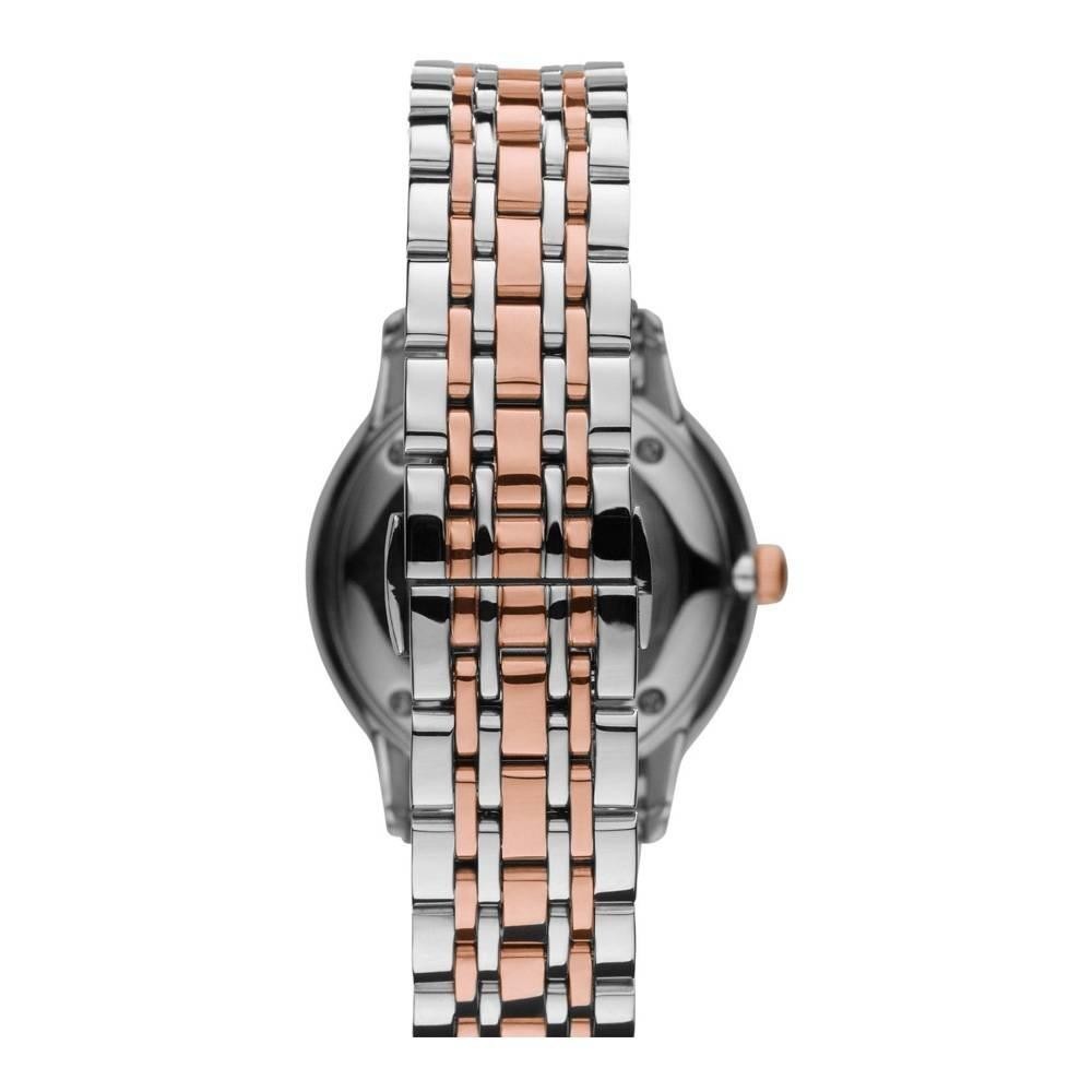 Emporio Armani Gianni Silver Dial Two Tone Steel Strap Watch for Women - AR1603