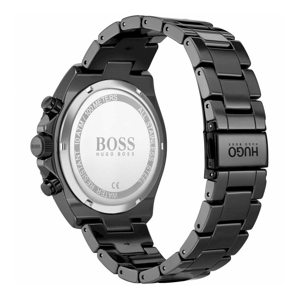 Hugo Boss Ocean Edition Chronograph Navy Blue Dial Black Steel Strap Watch for Men - 1513743