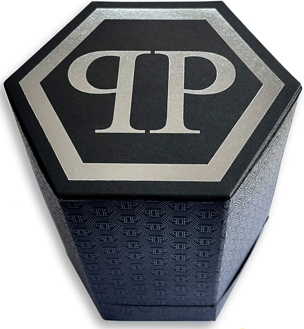Philipp Plein Hexagon Phantom Black Dial Black Silicone Strap Watch For Men- PWPUA0224
