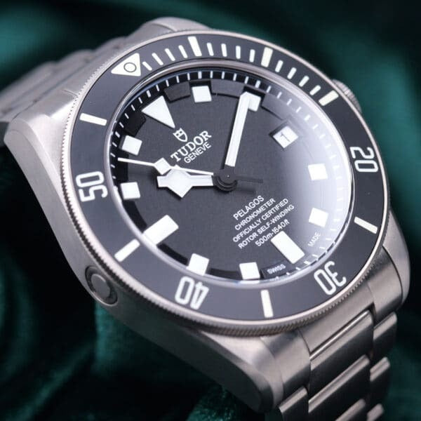 Tudor Pelagos Black Dial Grey Steel Strap Watch for Men - M25600TN-0001