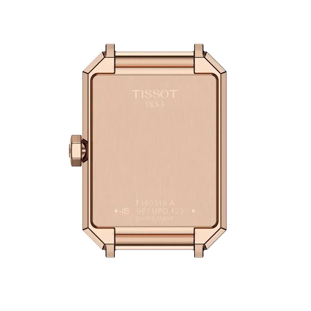 Tissot SRV White Mother of Pearl Dial Black Leather Strap Watch for Women - T160.110.36.113.00