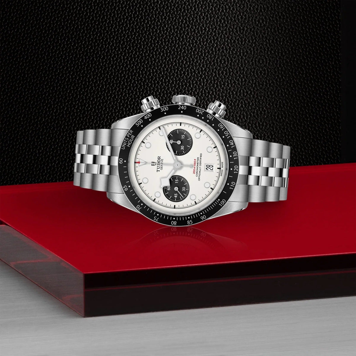 Tudor Black Bay Chrono Silver Dial Silver Steel Strap Watch for Men - M79360N-0014