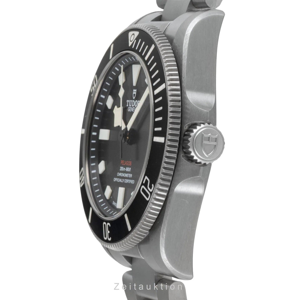 Tudor Pelagos Black Dial Grey Steel Strap Watch for Men - M25407N-0001