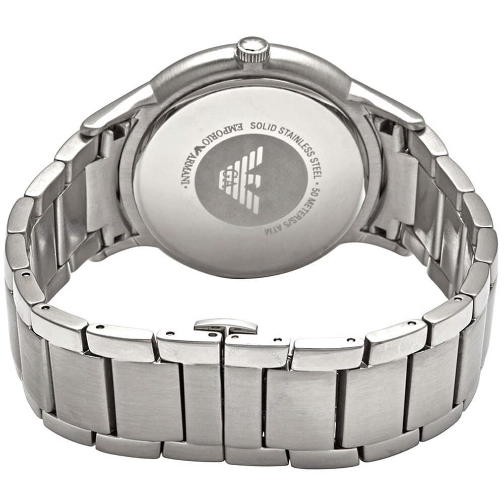 Emporio Armani Renato Blue Dial Silver Steel Strap Watch for Men - AR11180