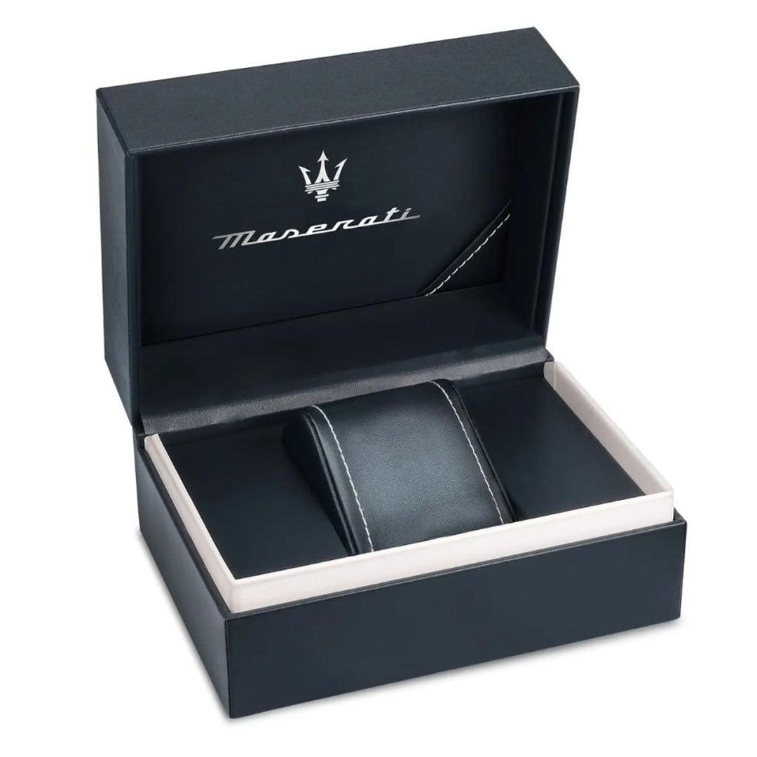 Maserati Stile Chronograph Green Dial Silver Steel Strap Watch for Men - R8873642011