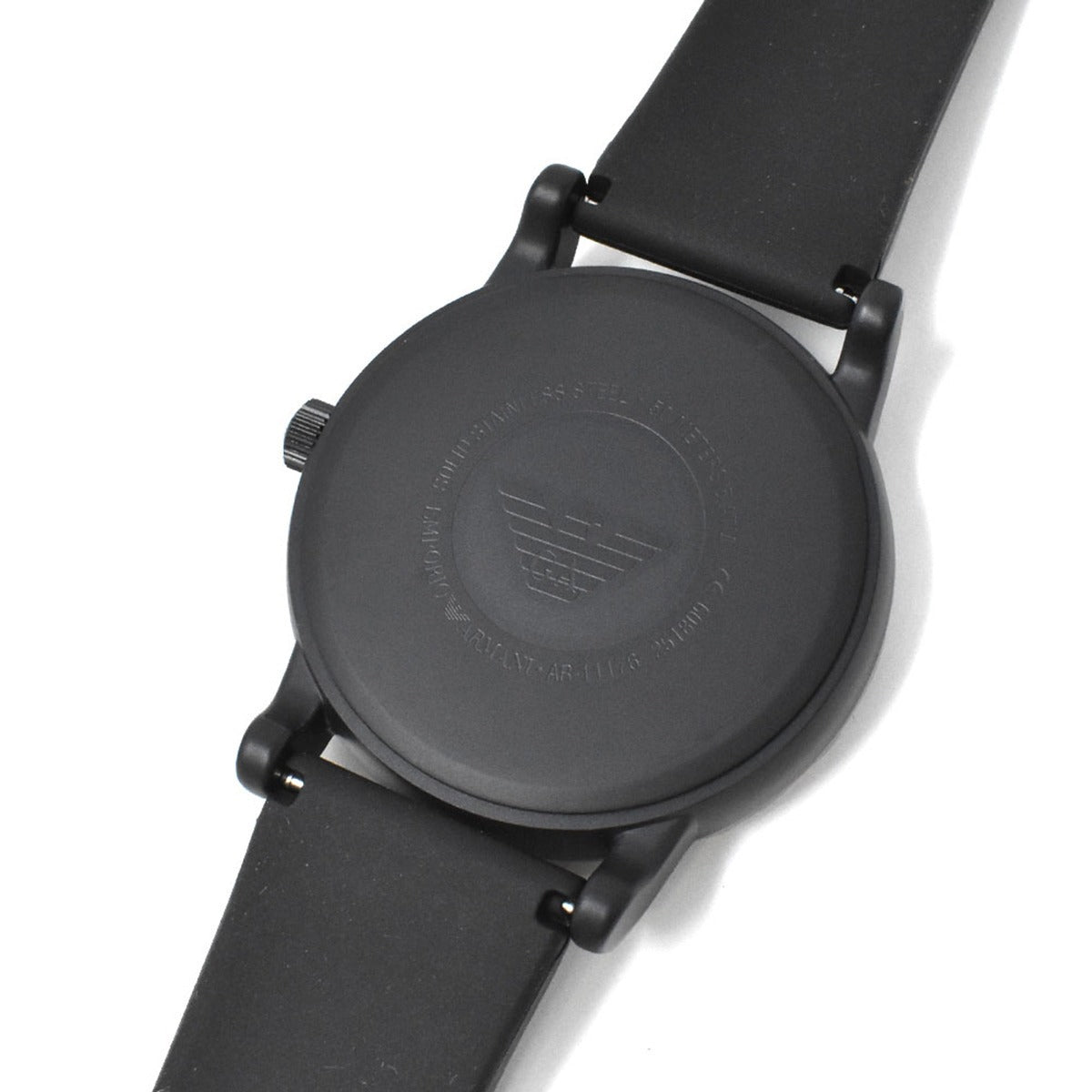 Emporio Armani Luigi Gray Dial Black Silicon Strap Watch for Men - AR11176