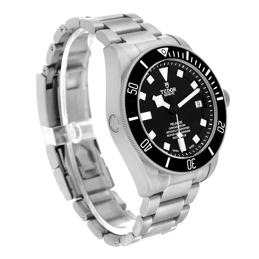 Tudor Pelagos Black Dial Grey Steel Strap Watch for Men - M25600TN-0001