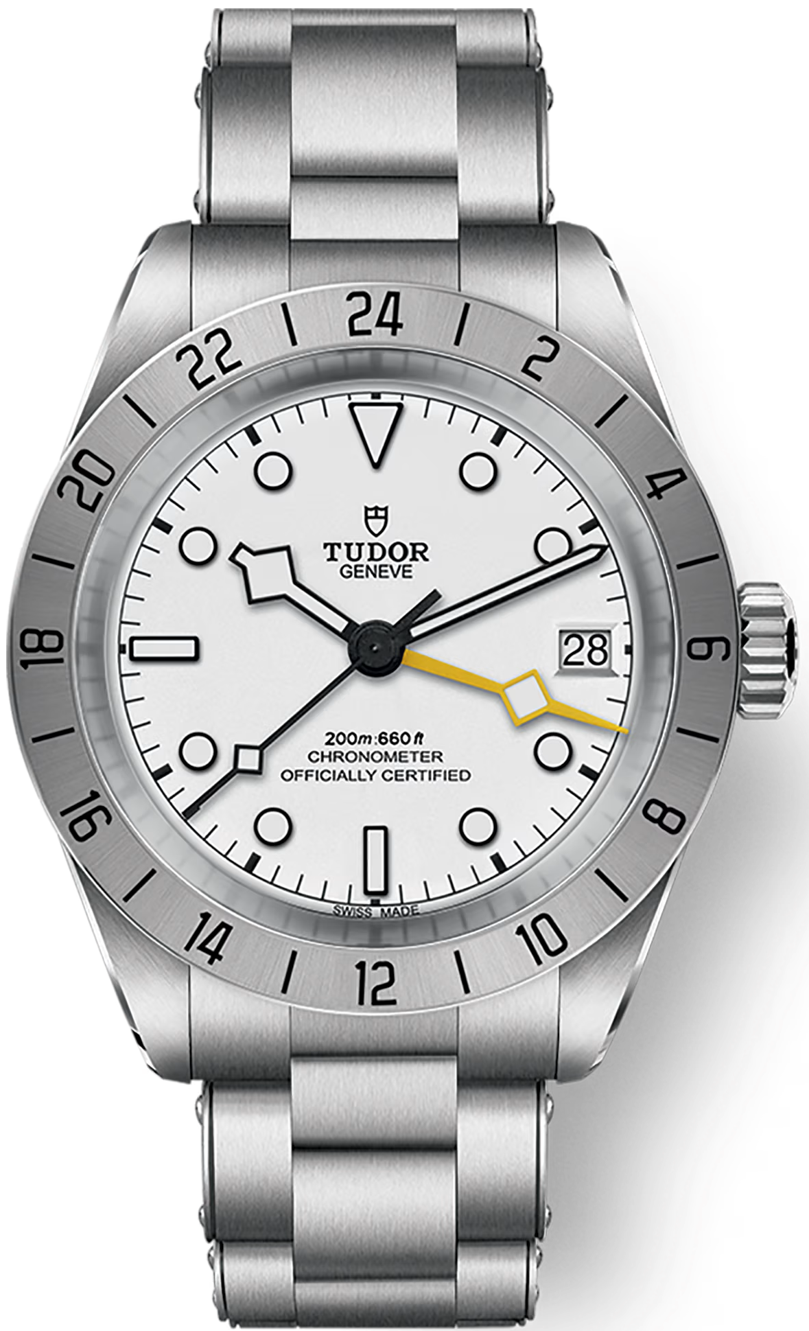 Tudor Black Bay Pro Silver Dial Silver Steel Strap Watch for Men - M79470-0004