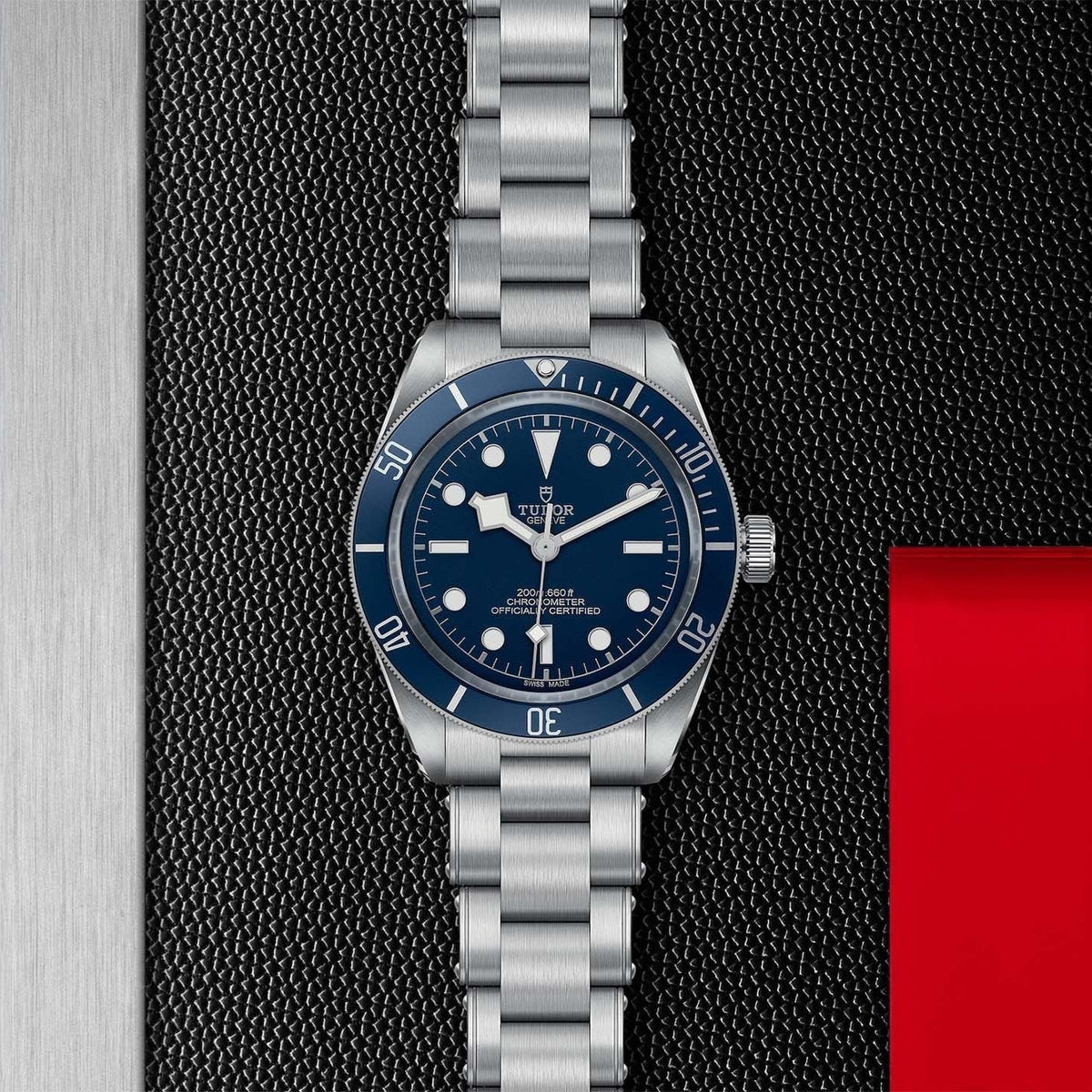 Tudor Black Bay Blue Dial Silver Steel Strap Watch for Men - 79030B-0001