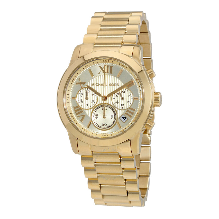 Michael Kors Cooper Gold Dial Gold Steel Strap Watch for Women - MK6274