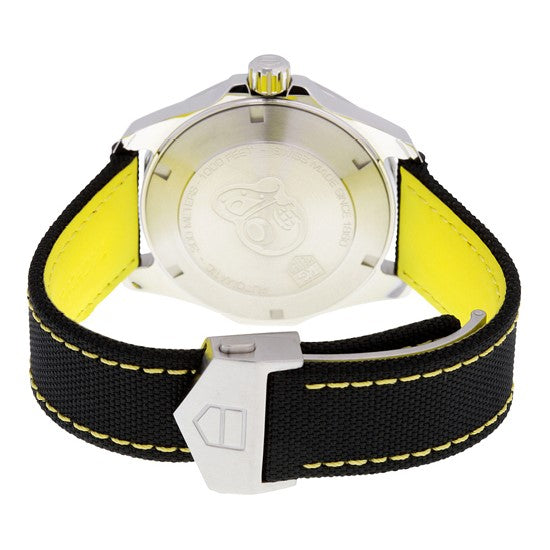 Tag Heuer Aquaracer Calibre 5 Automatic Black Dial Black Nylon Strap Watch for Men - WAY211A.FC6362