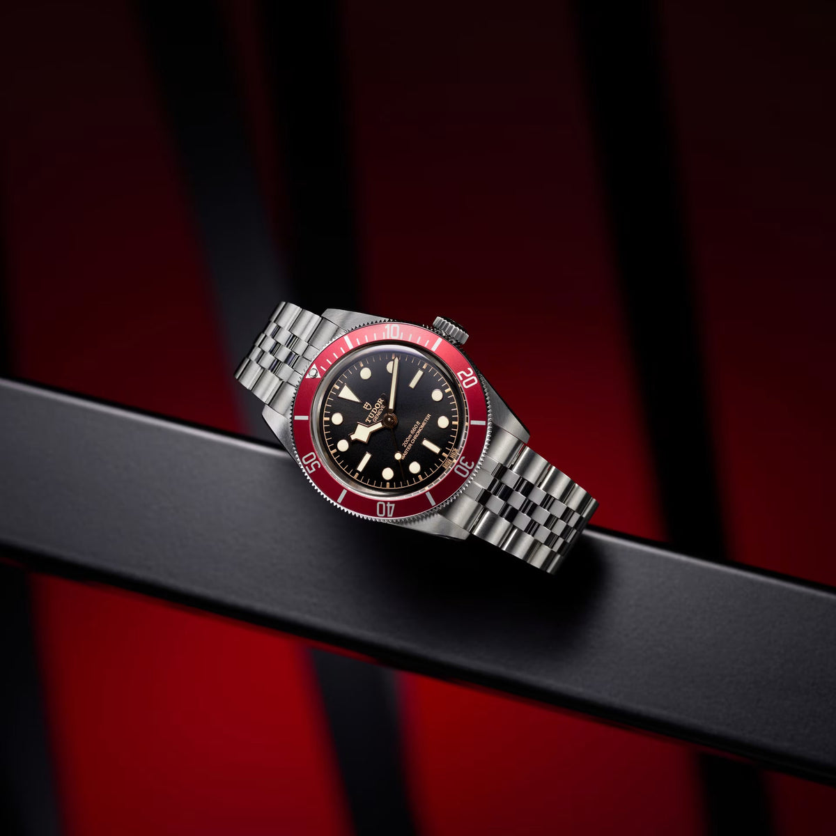 Tudor Black Bay Black Dial Silver Steel Strap Watch for Men - M7941A1A0RU-0003