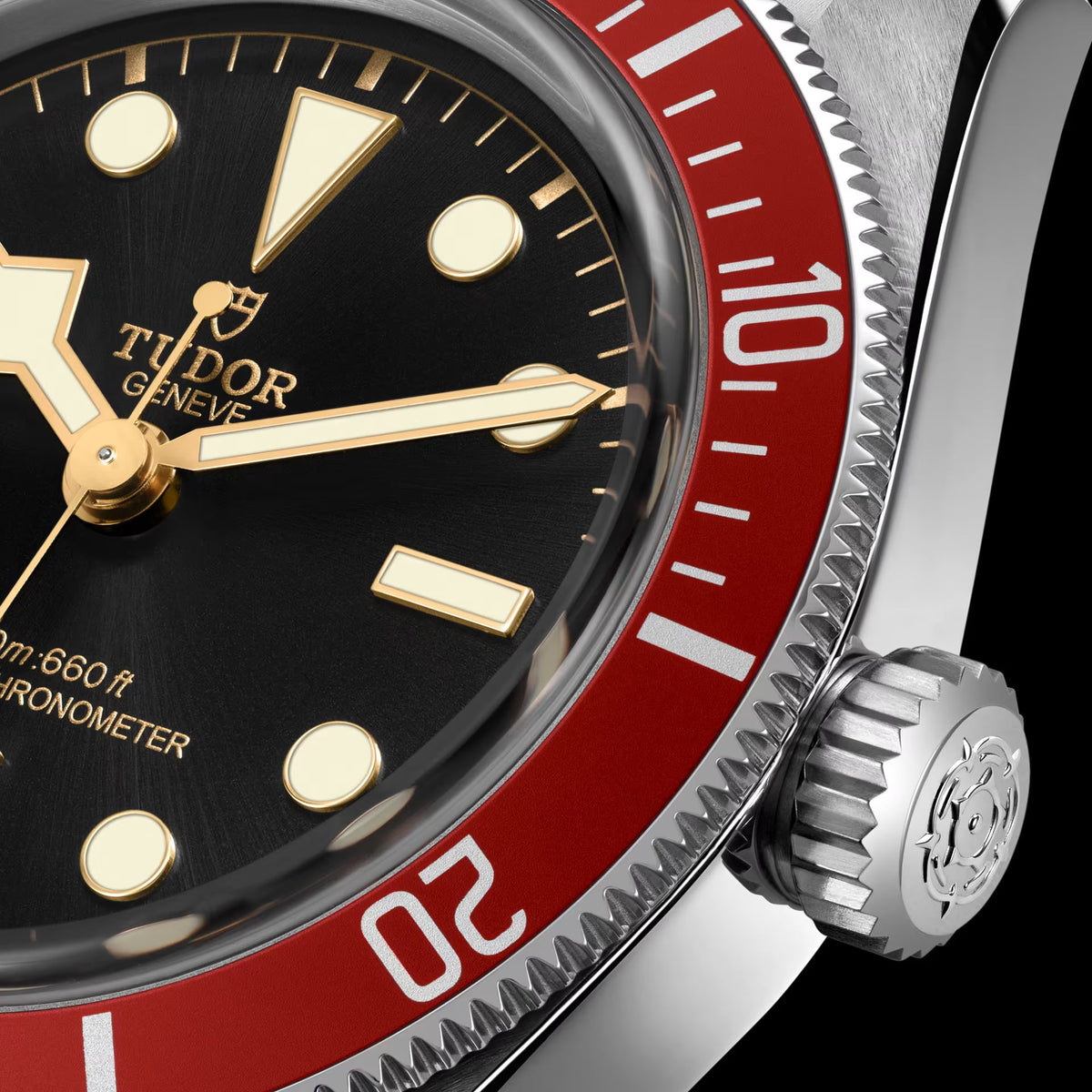 Tudor Black Bay Black Dial Silver Steel Strap Watch for Men - M7941A1A0RU-0003