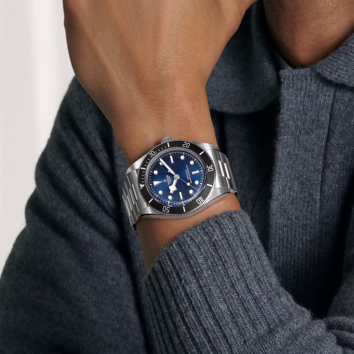 Tudor Black Bay 54 Blue Dial Silver Steel Strap Watch for Men - M7943A1A0NU-0001